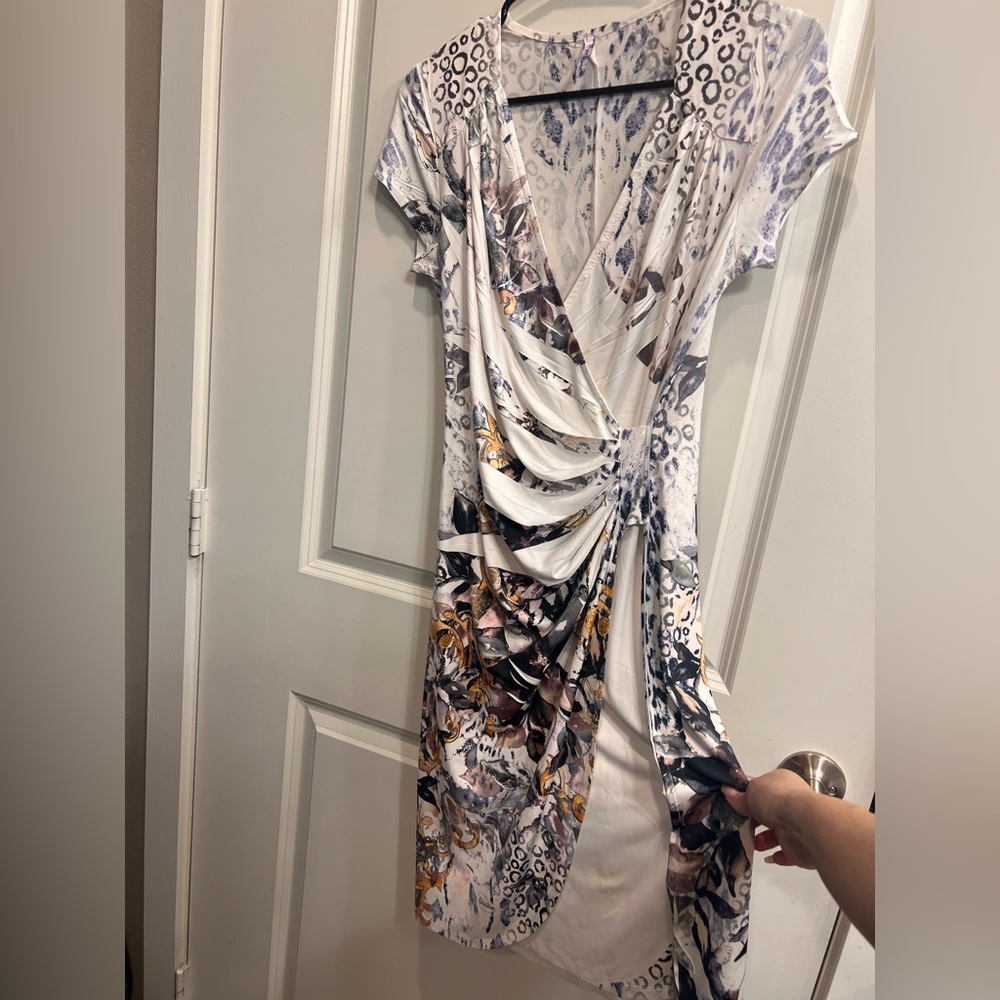 Purple Rain Asymmetrical Animal Print Dress